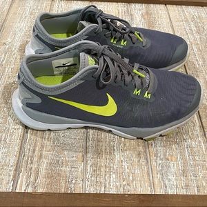 NIKE FLYWIRE GREY & NEON GREEN WOMEN SHOES